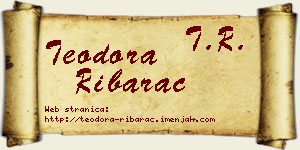 Teodora Ribarac vizit kartica